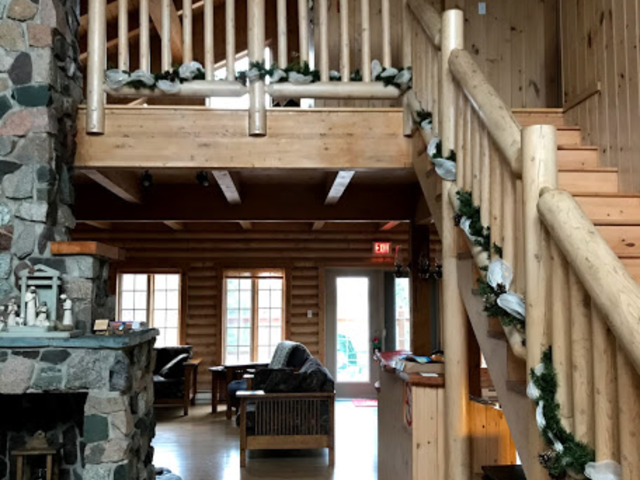front entrance of the lodge