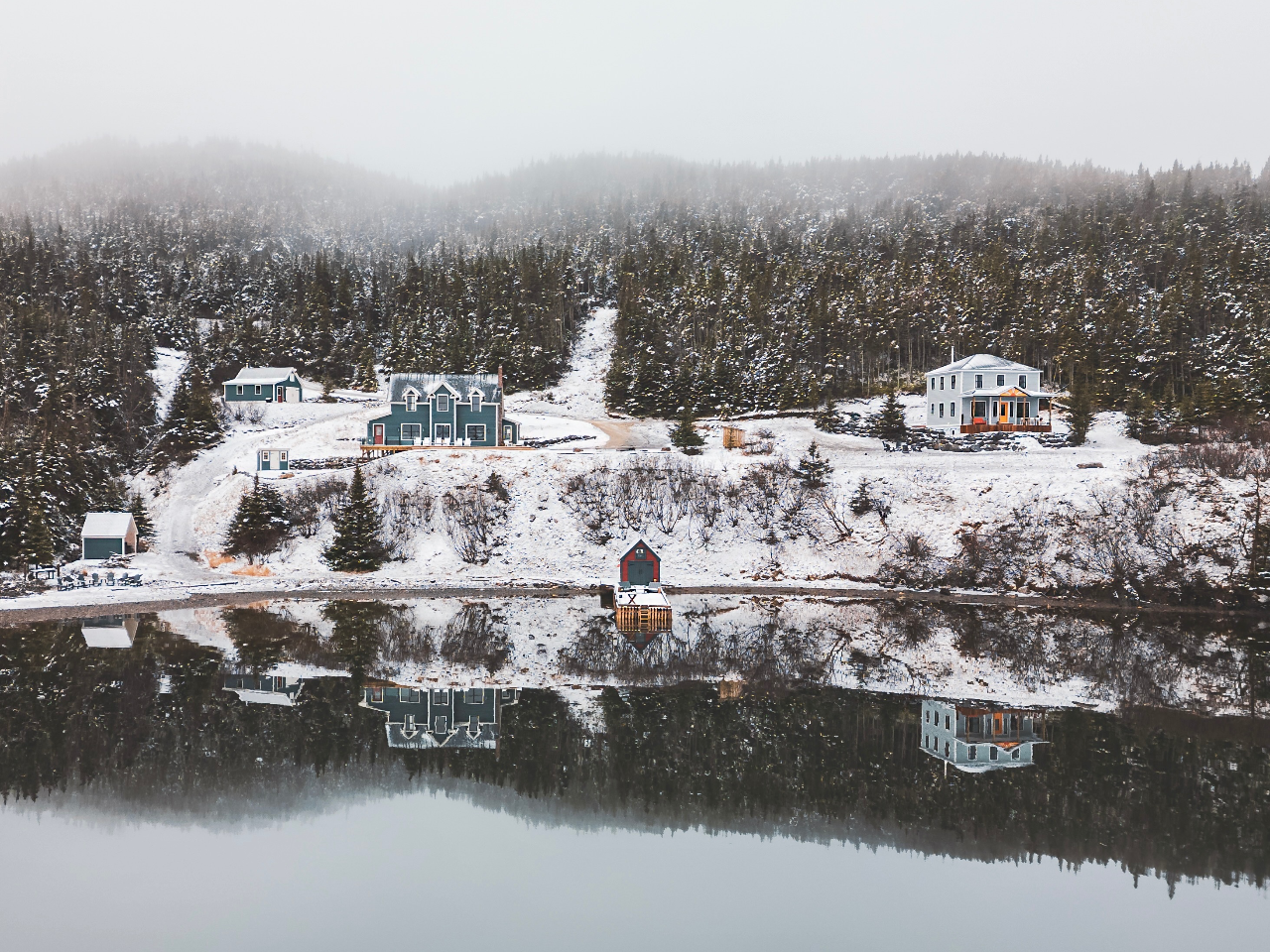 Two secluded homes overlooking Trinity with private beach, wharf &amp; stage