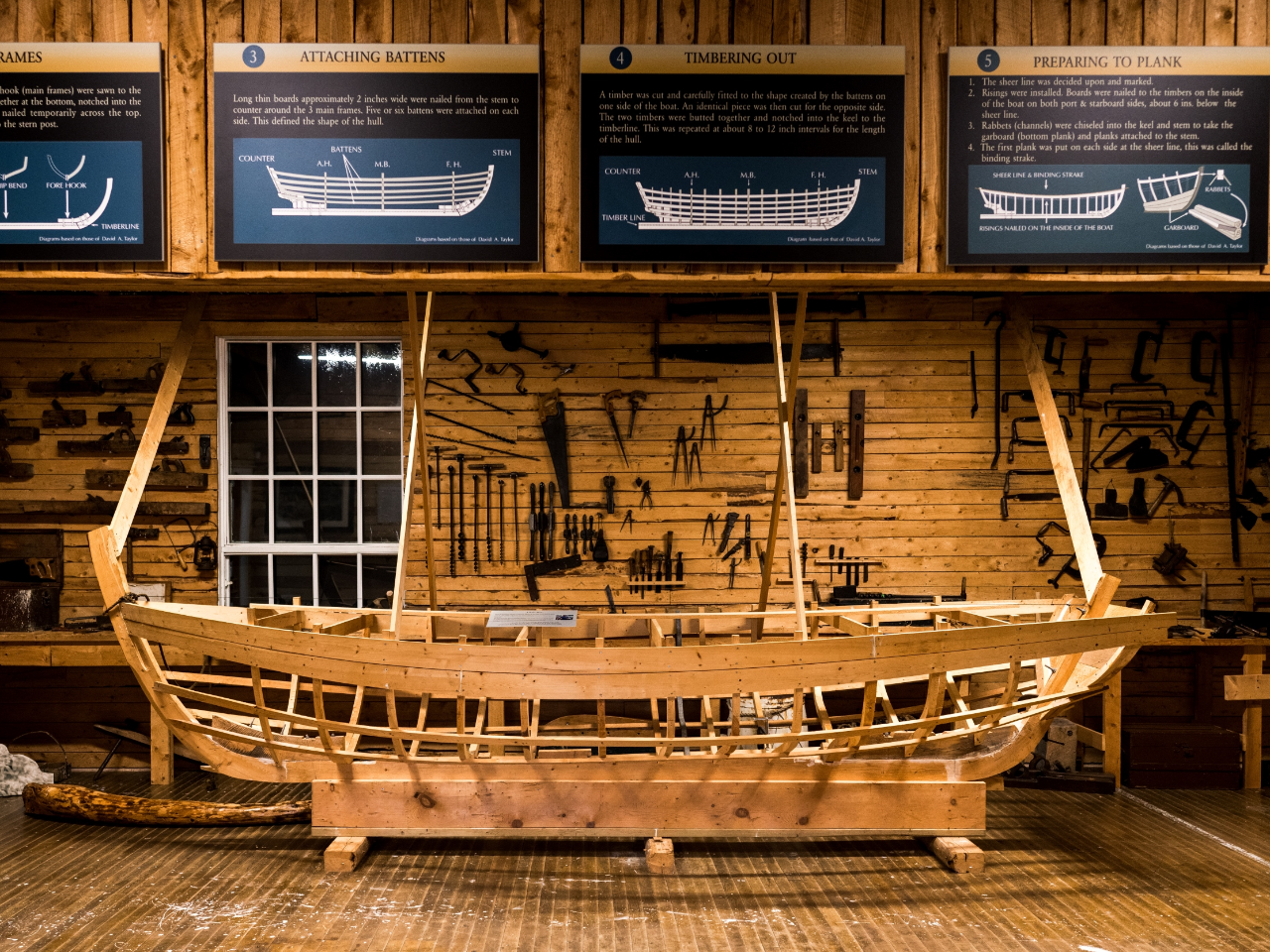 Boat Building Room Inside The Museum
