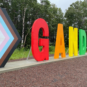 Rainbow Gander Sign